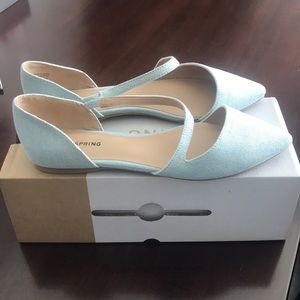 Jean colored flats